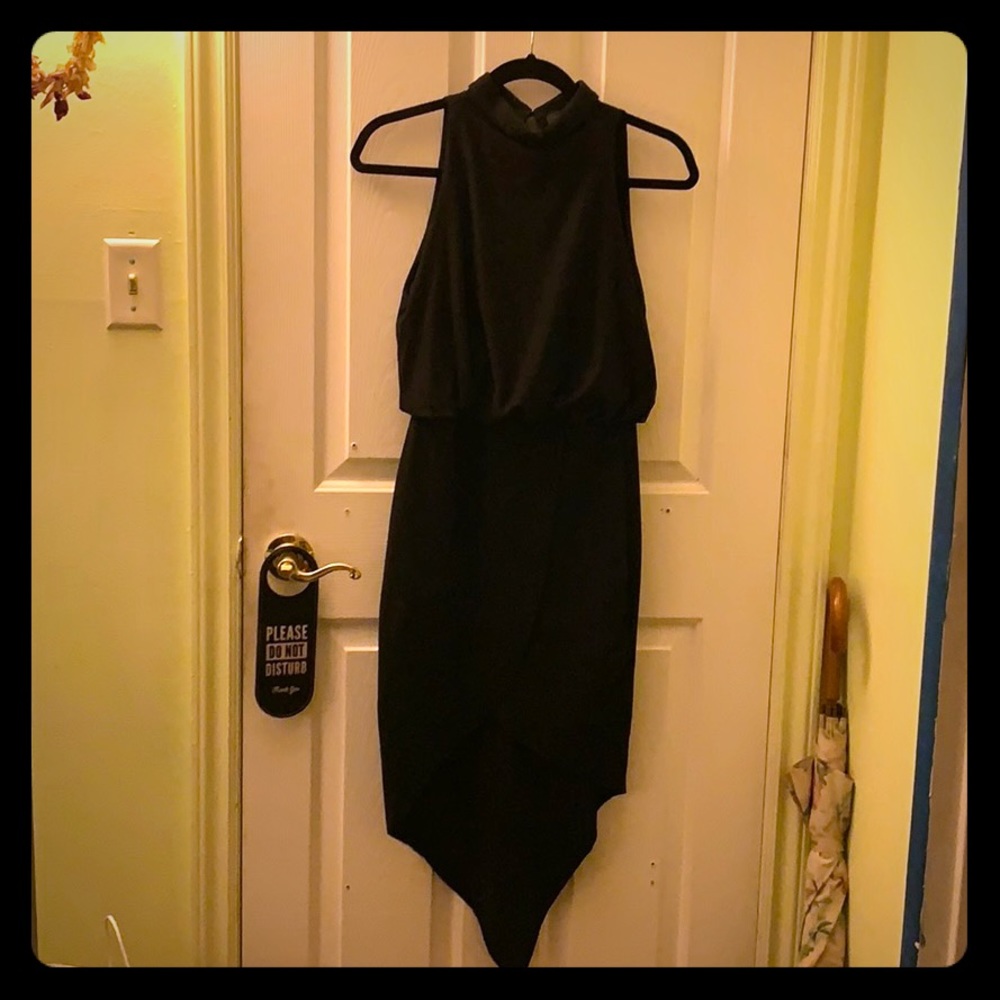 NastyGal High Neck Asymmetrical Dress w/ Open Back